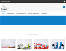 Tablet Screenshot of corporacionphara.com